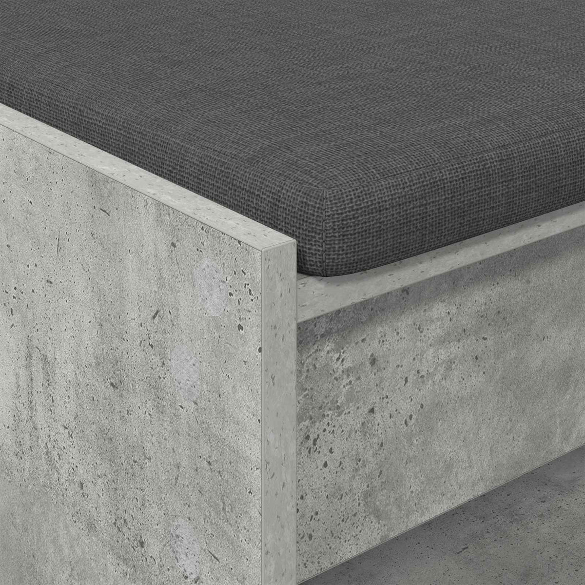 Hallbænk BetonGrå 103 x 38 x 45 cm Kunstigt træ og stof