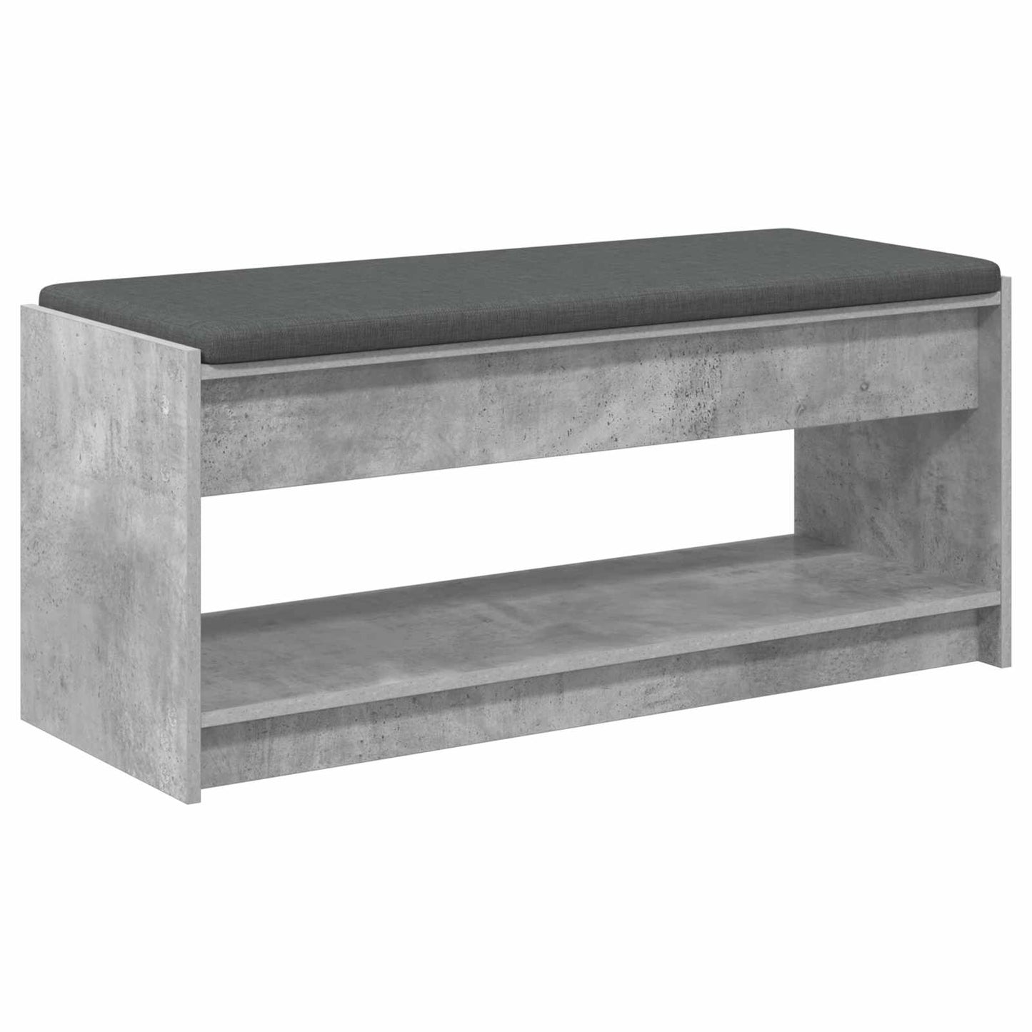Hallbænk BetonGrå 103 x 38 x 45 cm Kunstigt træ og stof