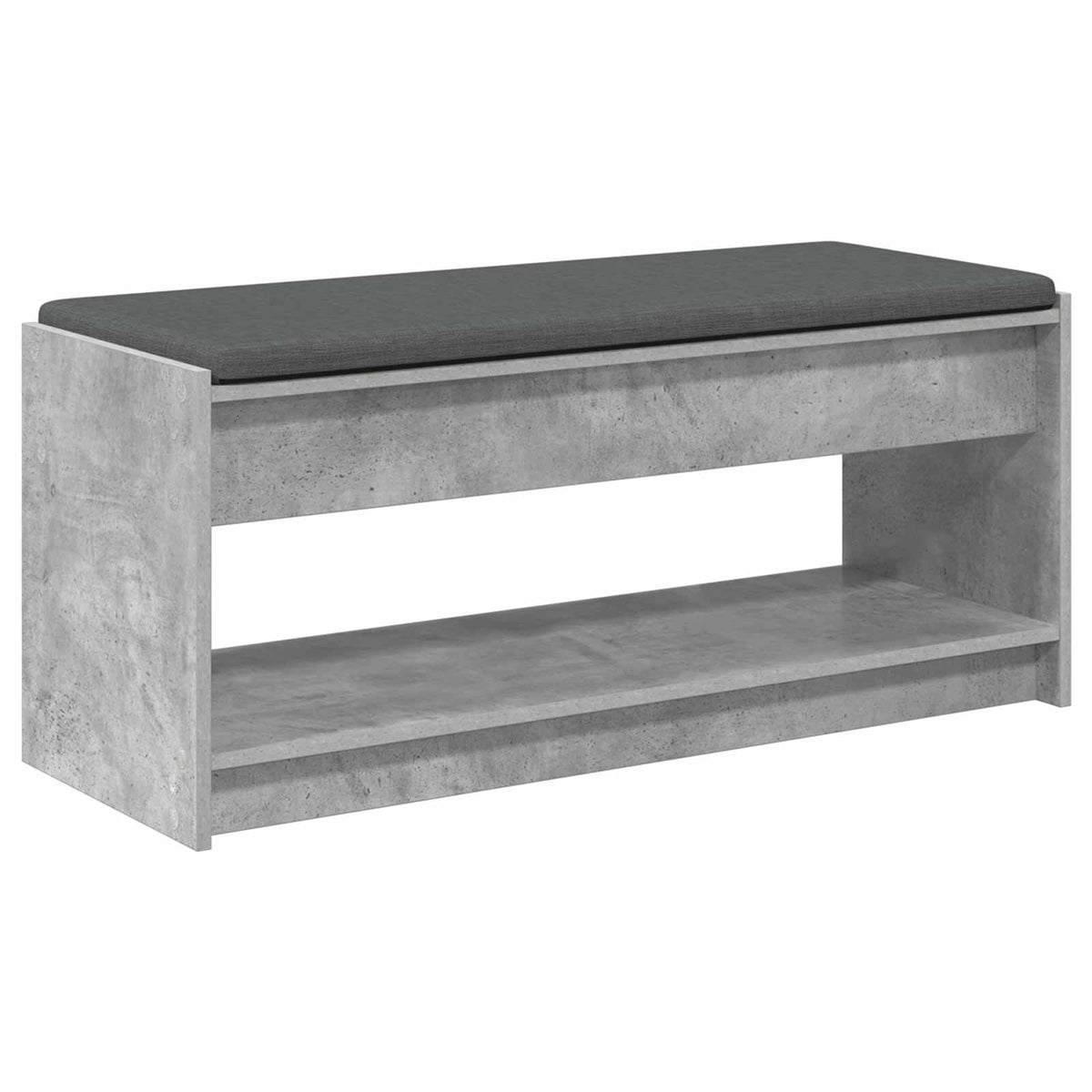 Hallbænk BetonGrå 103 x 38 x 45 cm Kunstigt træ og stof