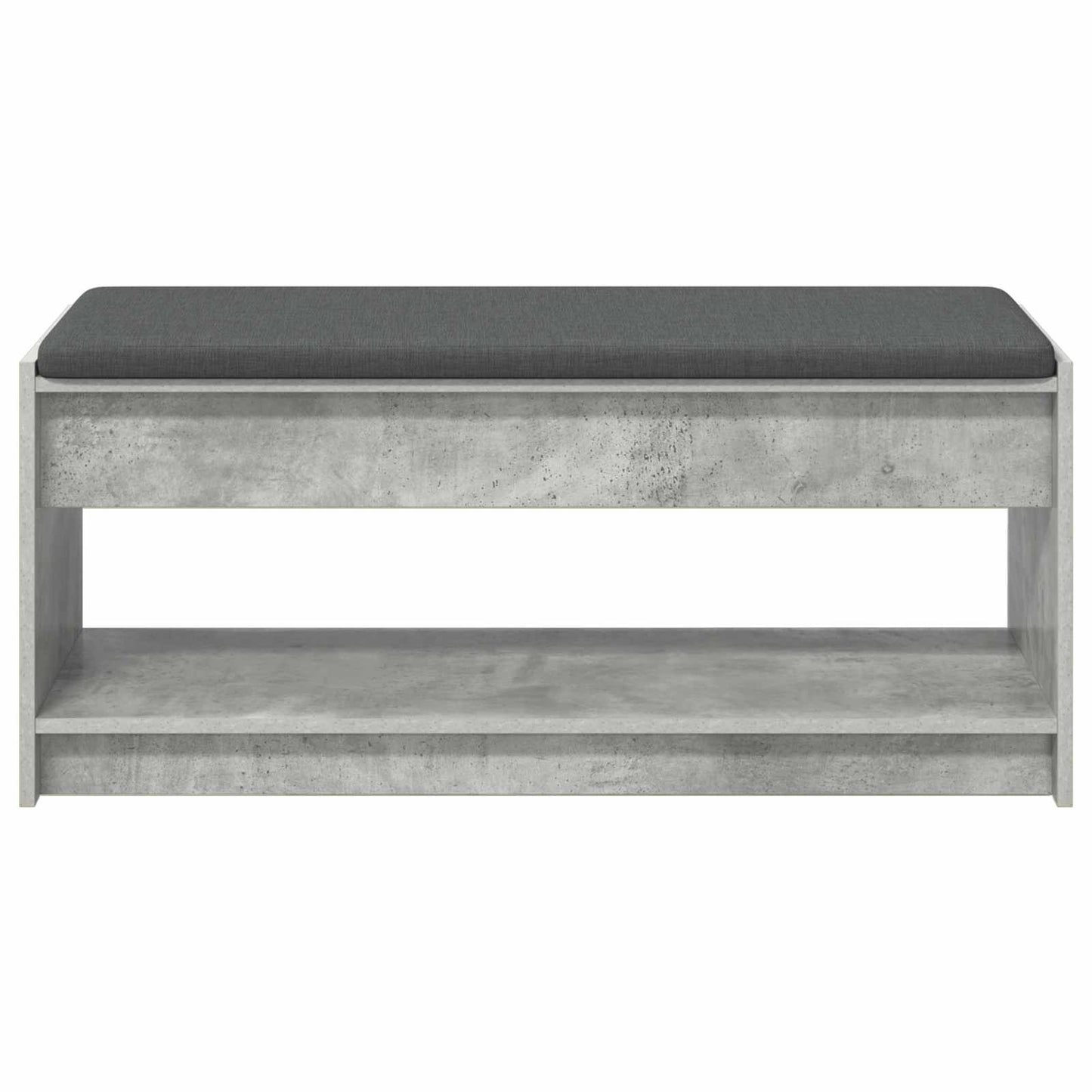 Hallbænk BetonGrå 103 x 38 x 45 cm Kunstigt træ og stof