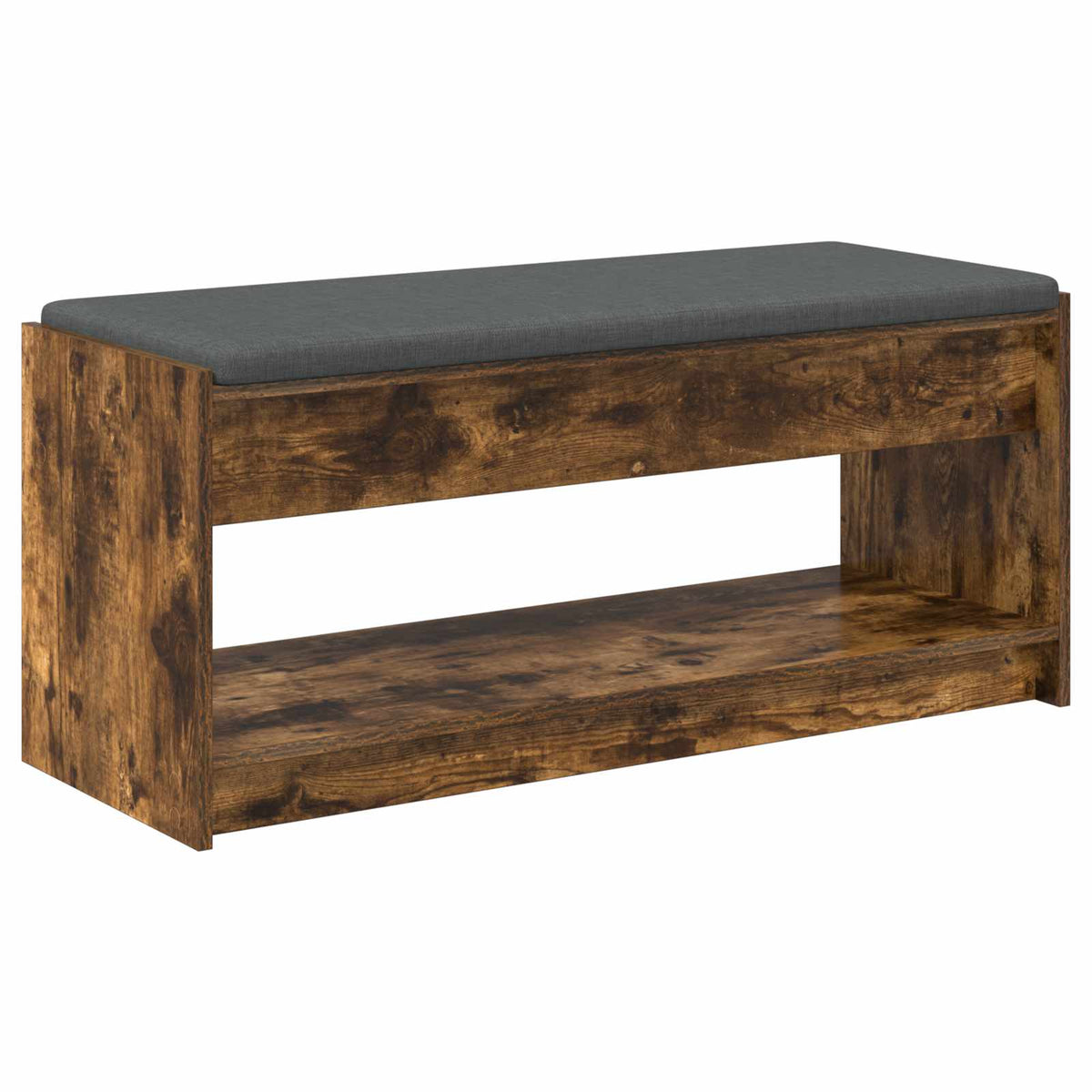 Hallbænk Røget Eg 103 x 38 x 45 cm Kunstigt træ og stof