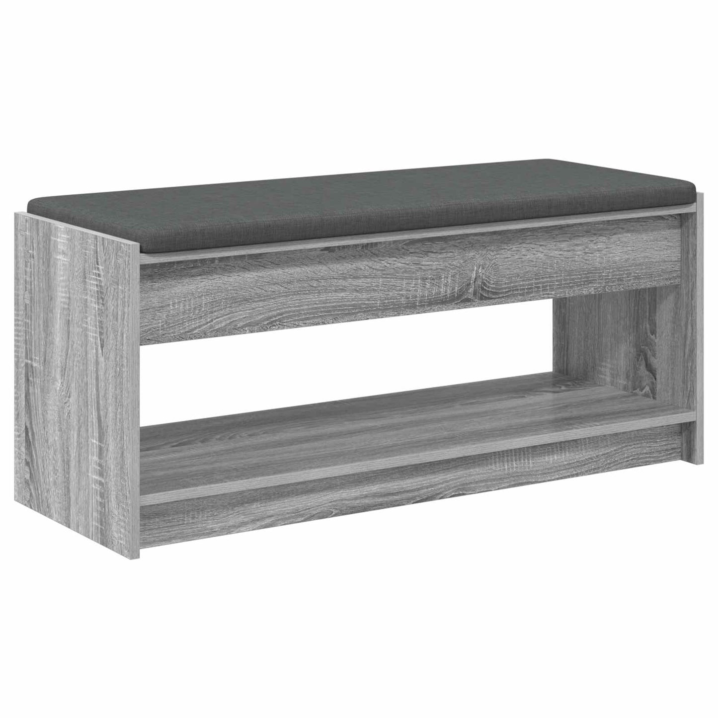 Hallbænk Grå Sonoma 103 x 38 x 45 cm Kunstigt træ og stof