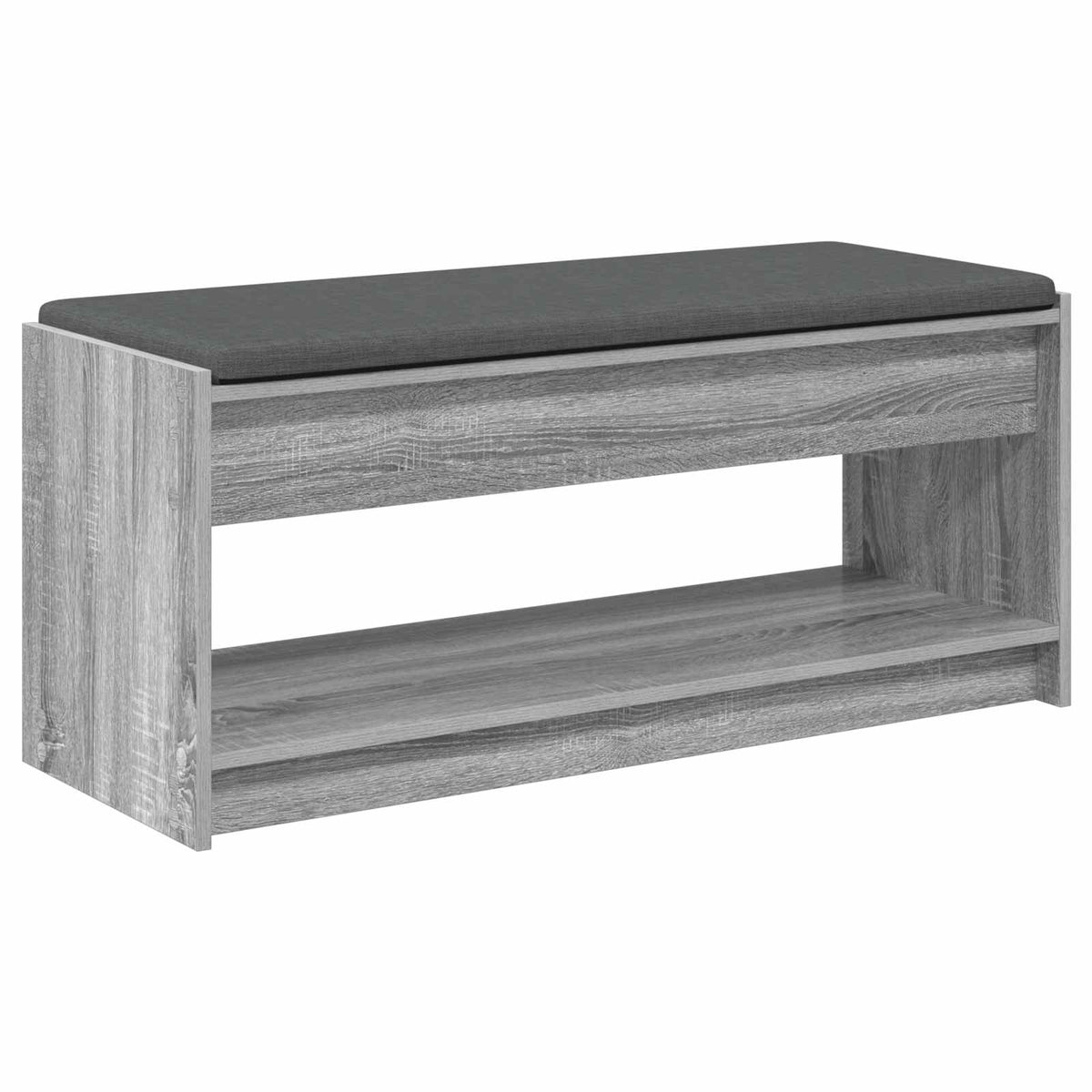 Hallbænk Grå Sonoma 103 x 38 x 45 cm Kunstigt træ og stof
