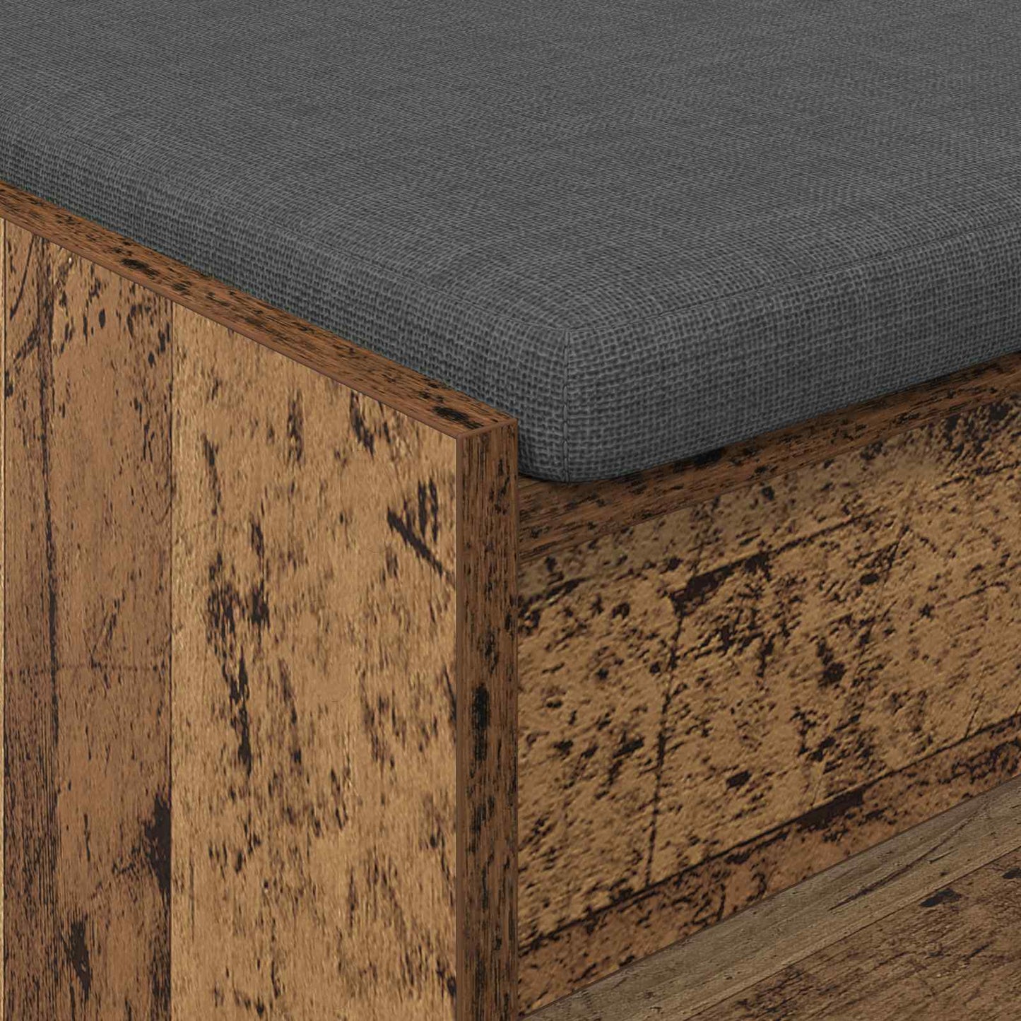Hallbænk Gammelt træ 103 x 38 x 45 cm Kunstigt træ og stof