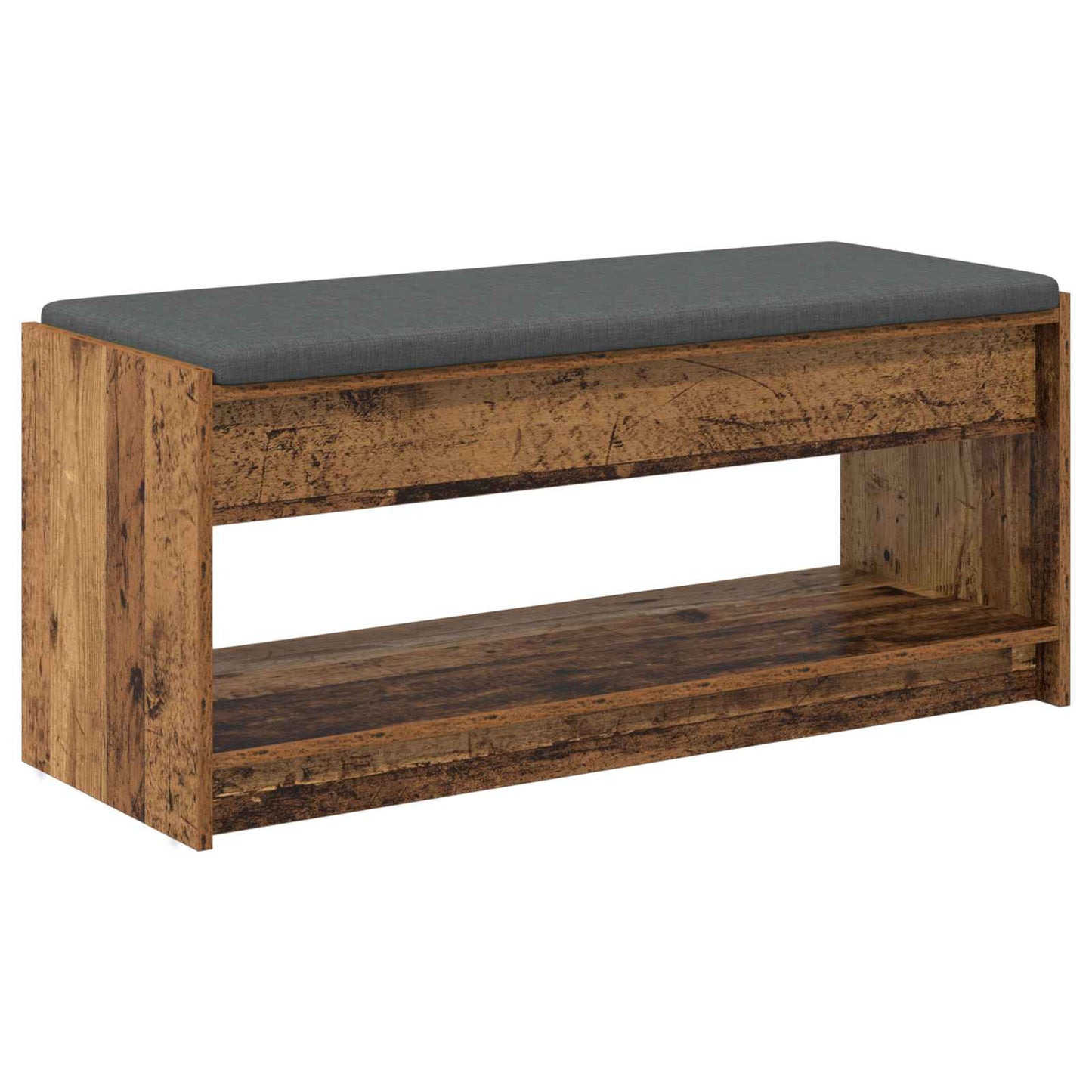 Hallbænk Gammelt træ 103 x 38 x 45 cm Kunstigt træ og stof