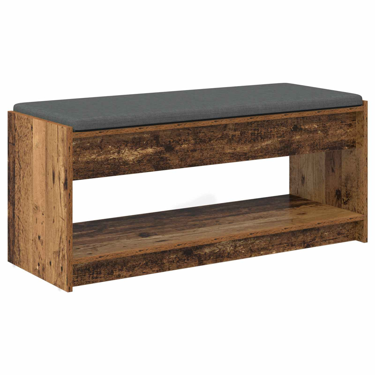 Hallbænk Gammelt træ 103 x 38 x 45 cm Kunstigt træ og stof