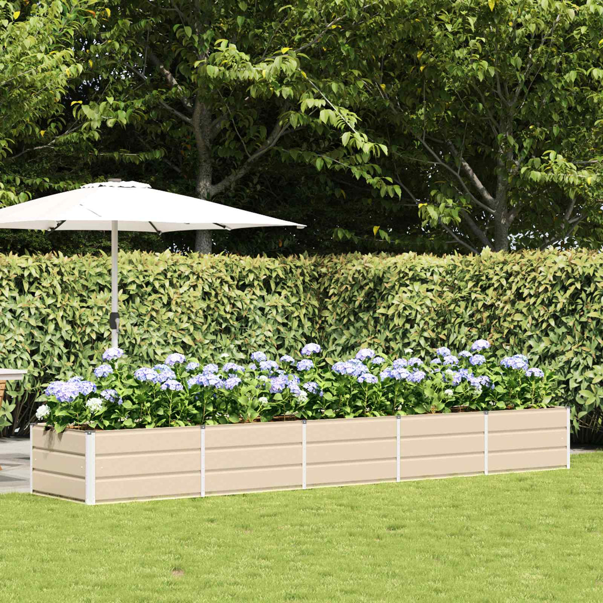 Plantekasse Elfenben 400 x 80 x 45 cm Stål