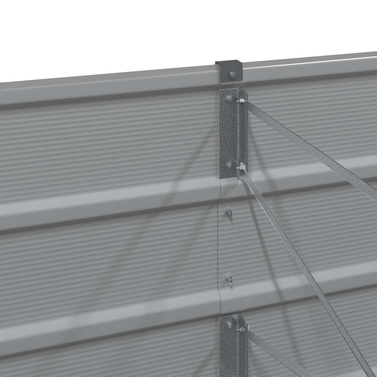 Plantekasse Lysegrå 195 x 50 x 45 cm Galvaniseret stål