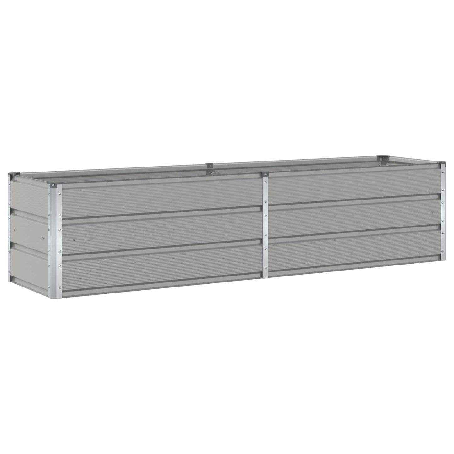 Plantekasse Lysegrå 195 x 50 x 45 cm Galvaniseret stål