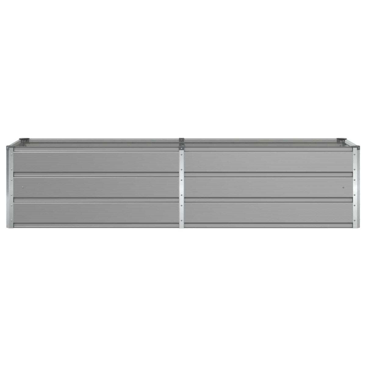 Plantekasse Lysegrå 195 x 50 x 45 cm Galvaniseret stål