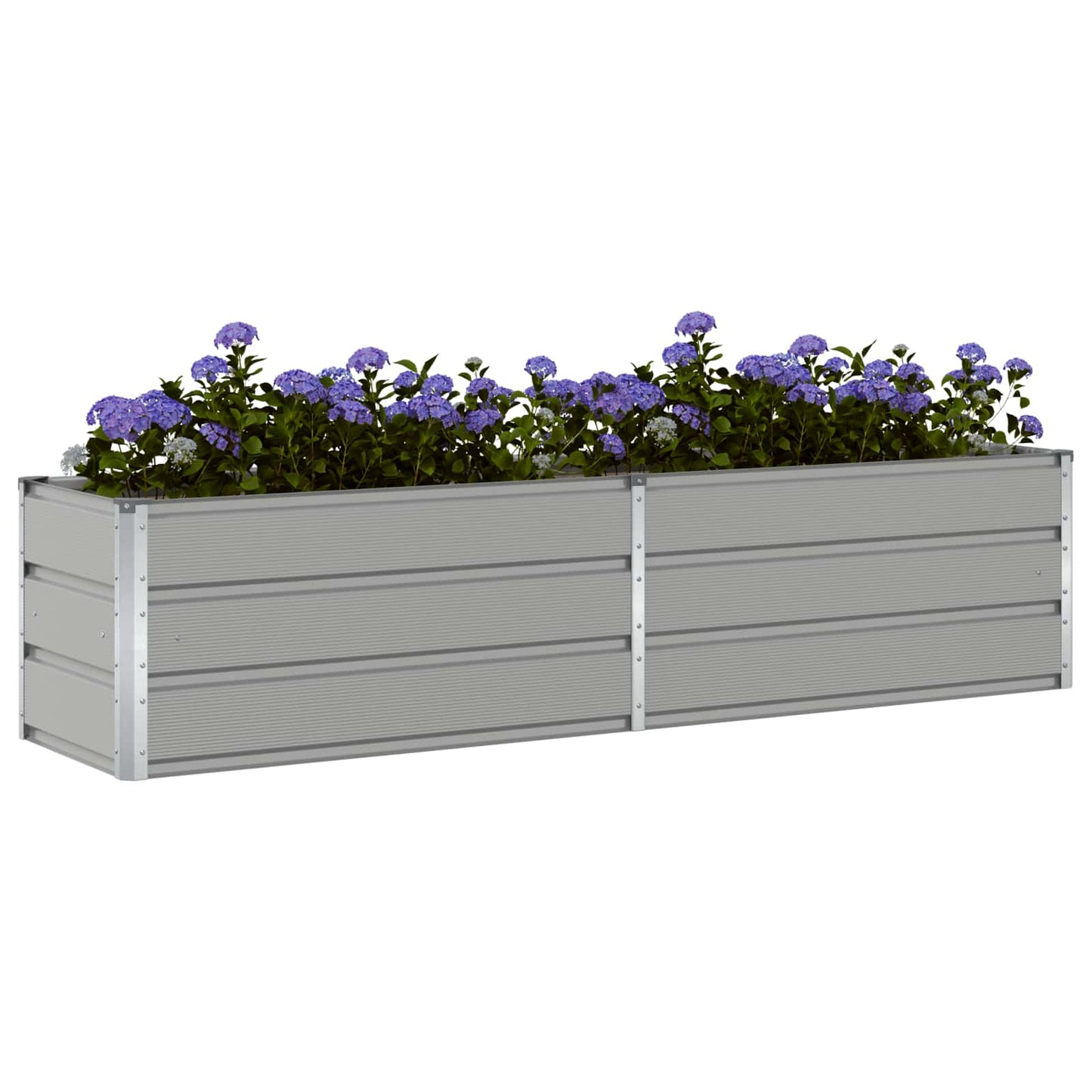 Plantekasse Lysegrå 195 x 50 x 45 cm Galvaniseret stål