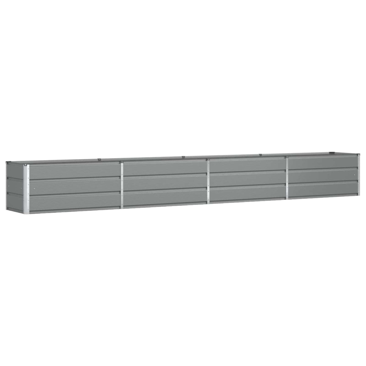 Plantekasse Lysegrå 385 x 50 x 45 cm Galvaniseret stål