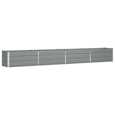 Plantekasse Lysegrå 385 x 50 x 45 cm Galvaniseret stål
