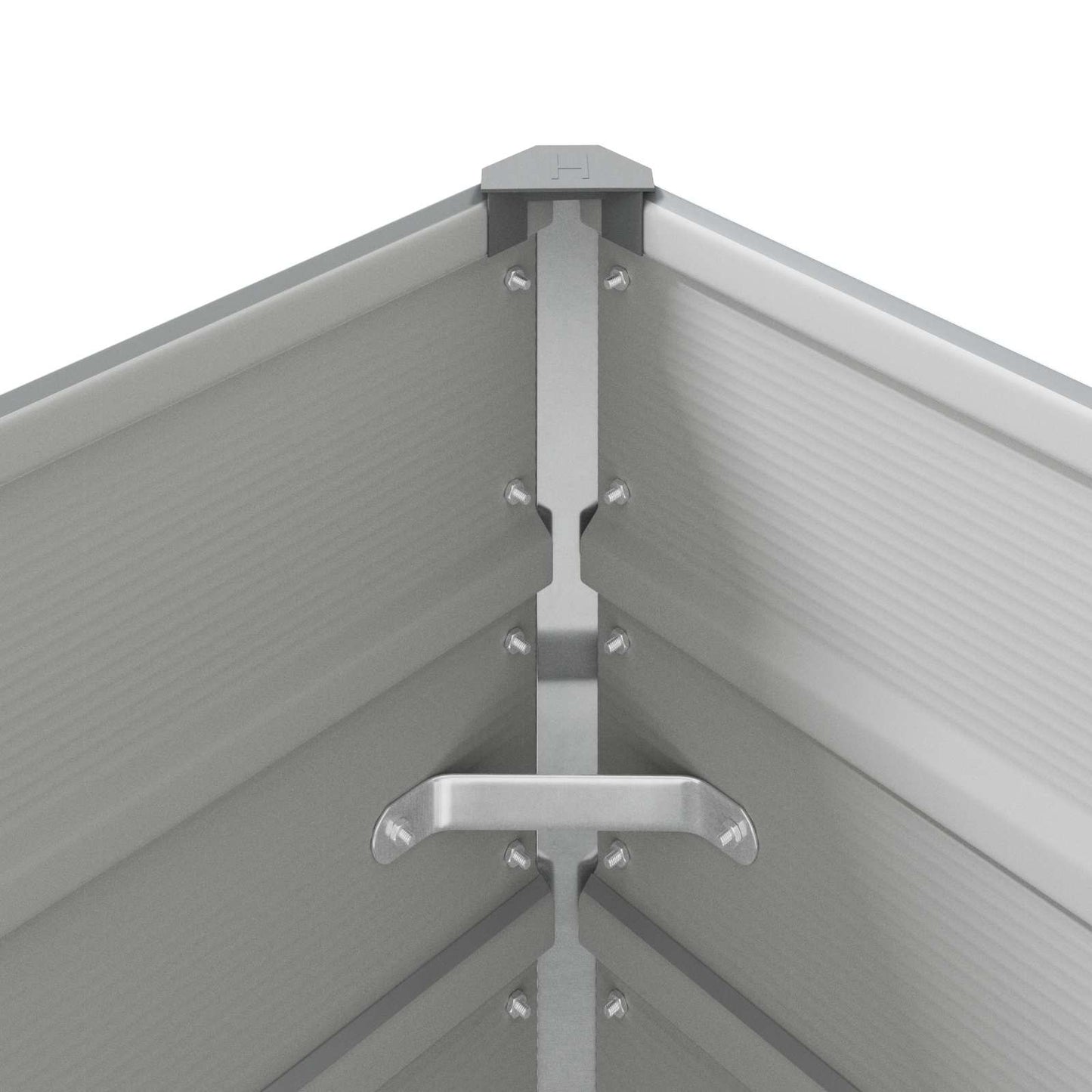 Plantekasse Lysegrå 290 x 100 x 45 cm Galvaniseret stål