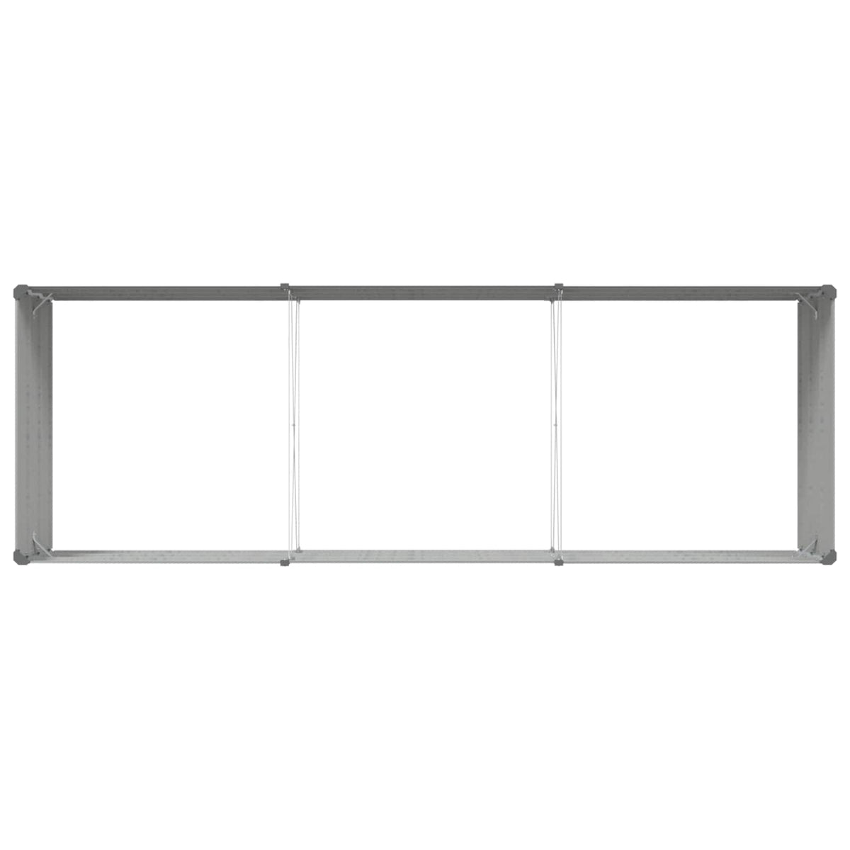 Plantekasse Lysegrå 290 x 100 x 45 cm Galvaniseret stål