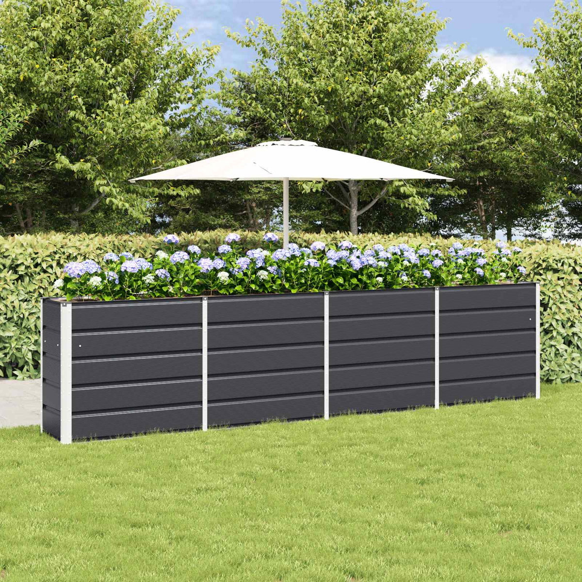 Plantekasse Antracit 320 x 40 x 75 cm Stål