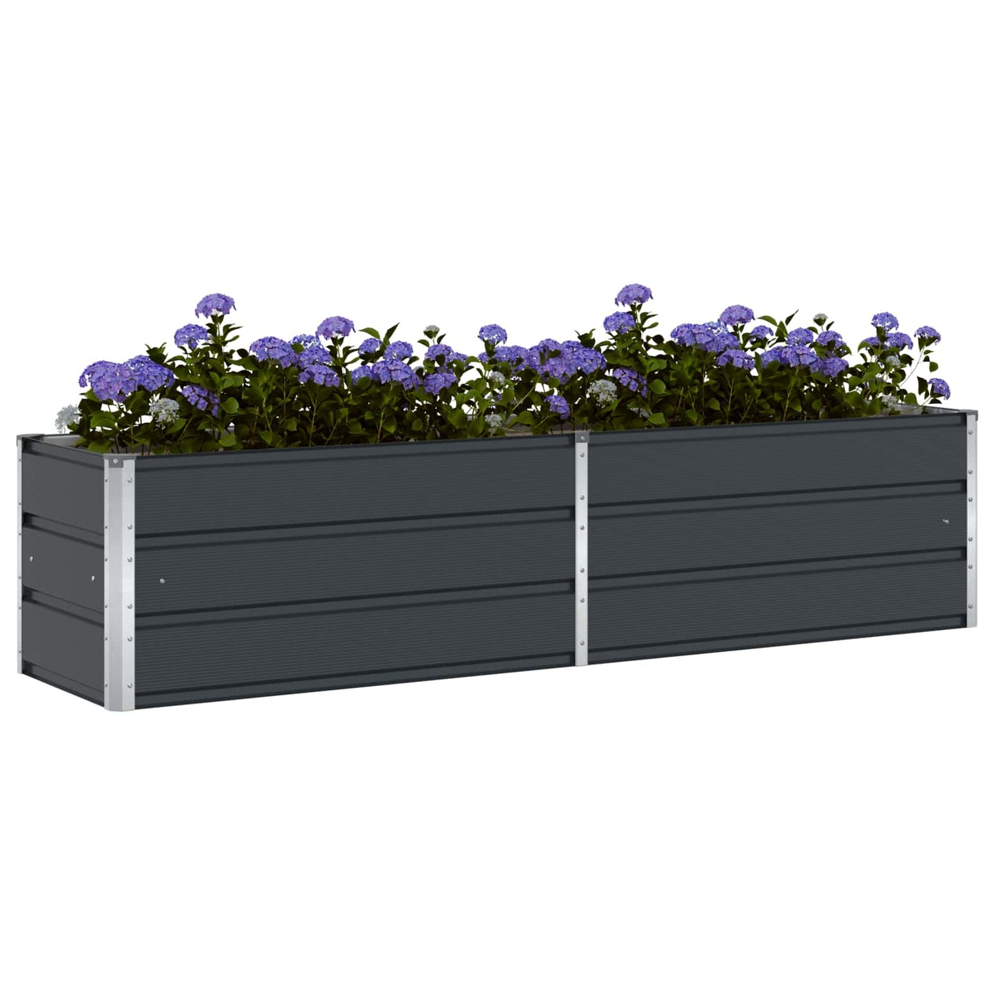 Plantekasse Antracit 195 x 50 x 45 cm Galvaniseret stål