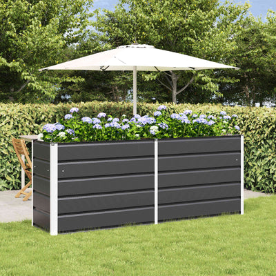 Plantekasse Antracit 195 x 50 x 75 cm Galvaniseret stål