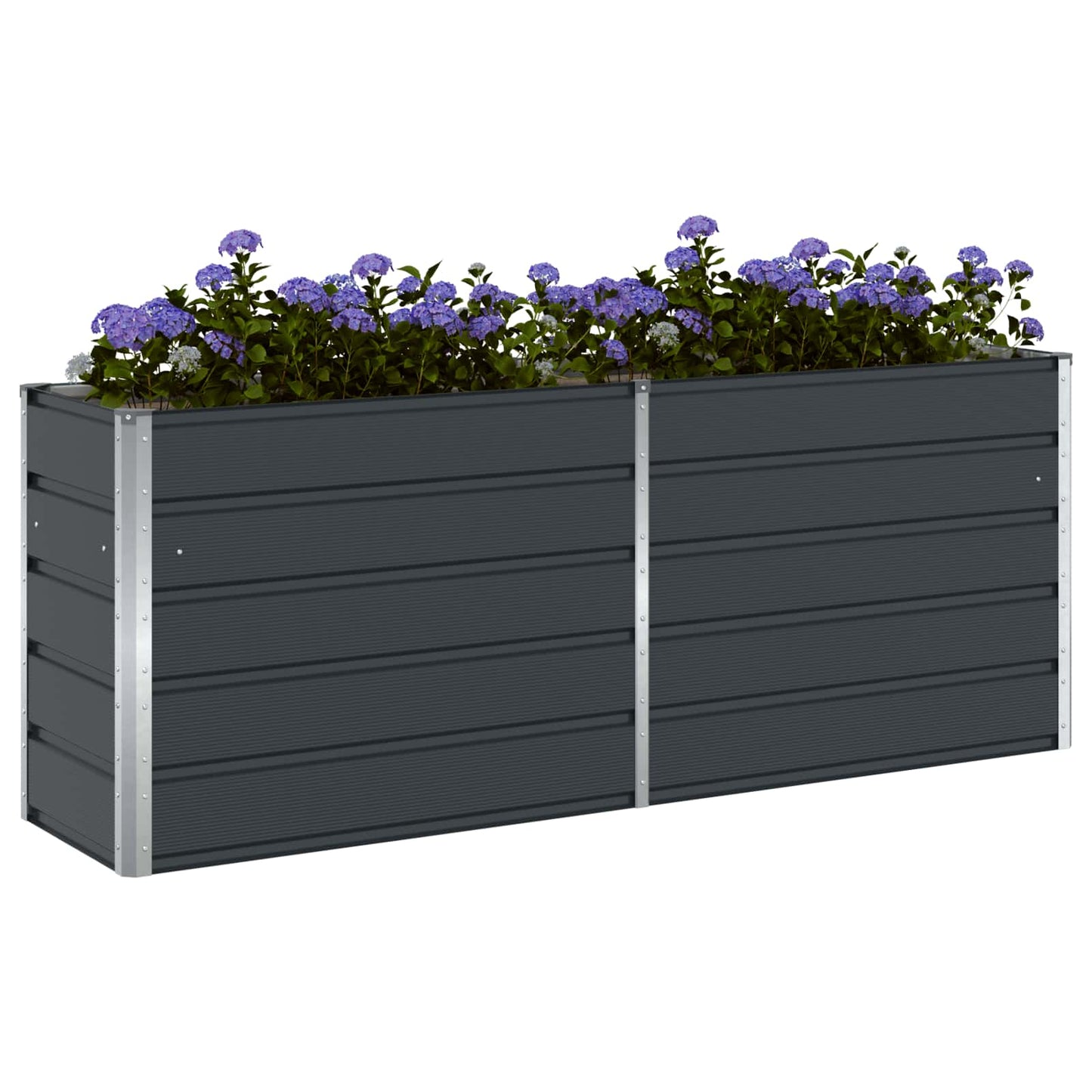 Plantekasse Antracit 195 x 50 x 75 cm Galvaniseret stål