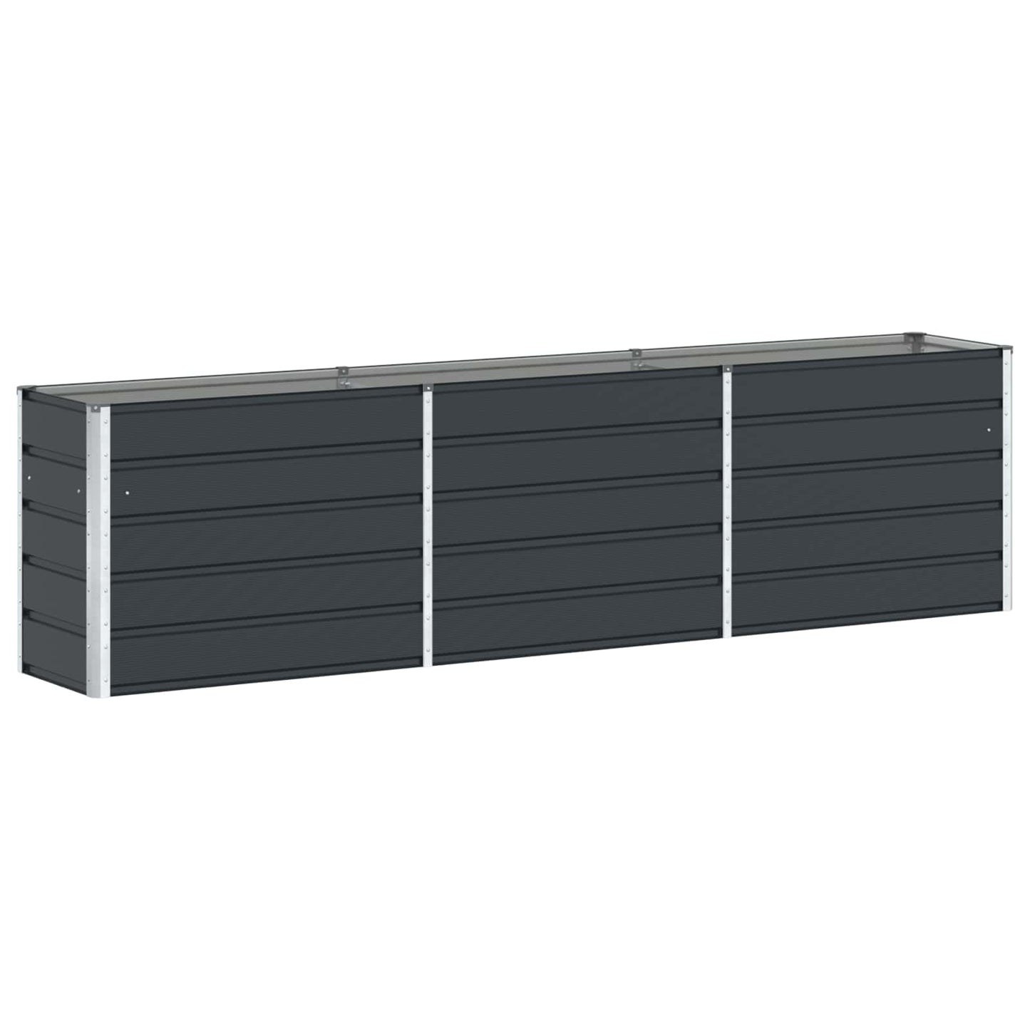 Plantekasse Antracit 290 x 50 x 75 cm Galvaniseret stål