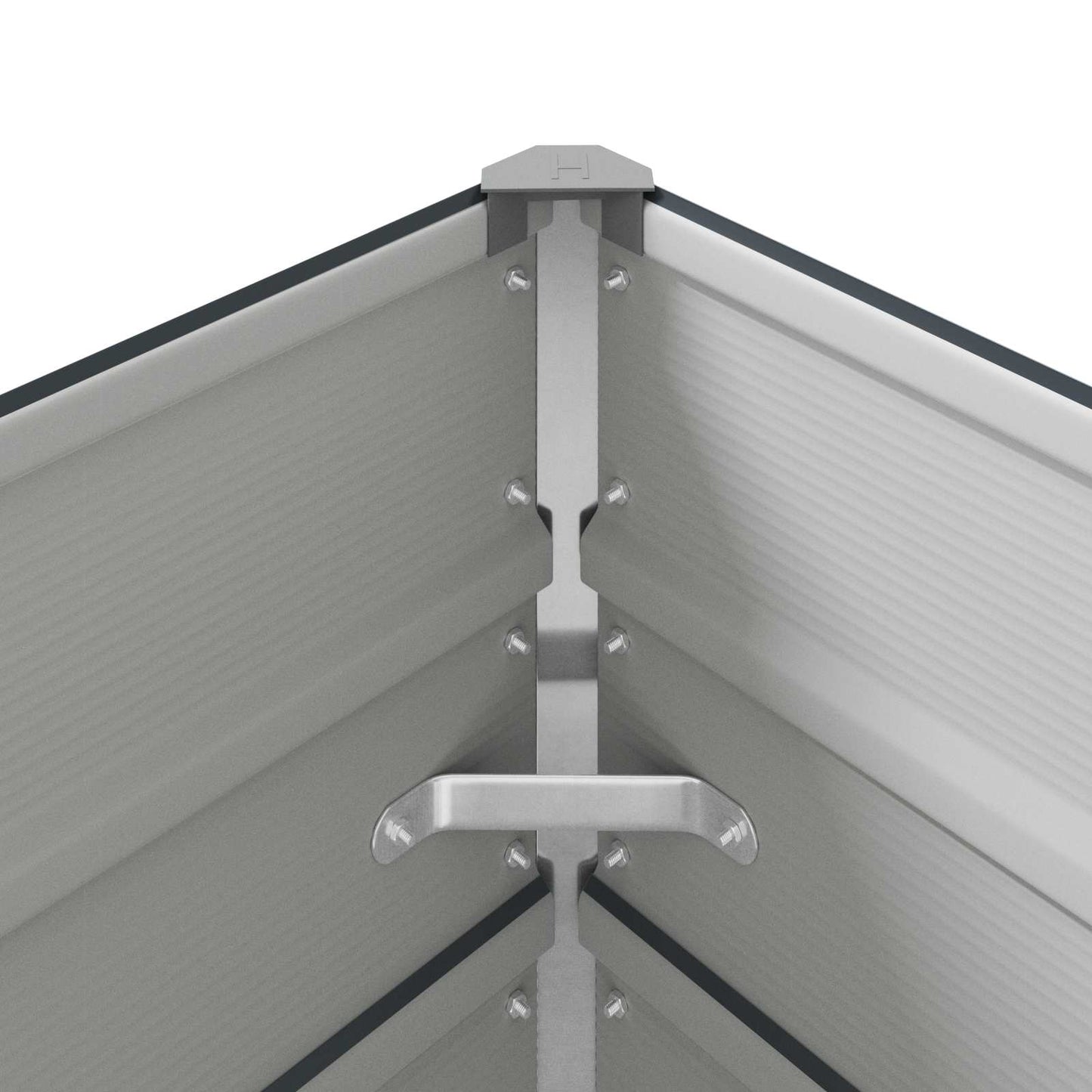 Plantekasse Antracit 385 x 100 x 75 cm Galvaniseret stål