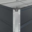 Plantekasse Antracit 385 x 100 x 75 cm Galvaniseret stål