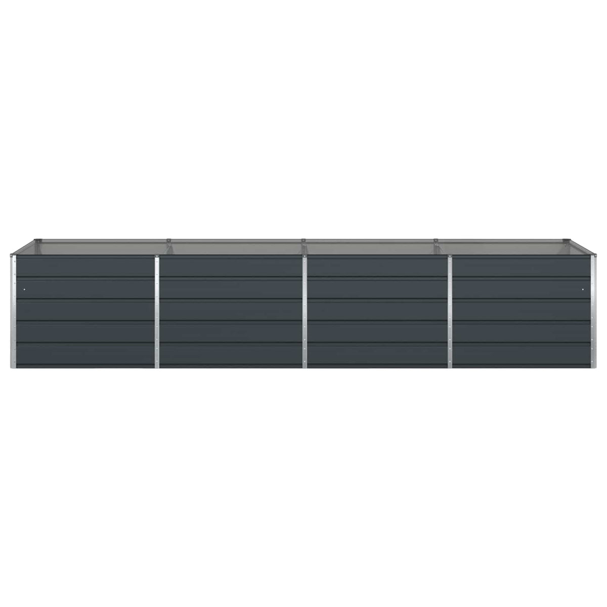 Plantekasse Antracit 385 x 100 x 75 cm Galvaniseret stål