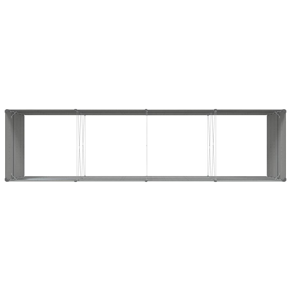 Plantekasse Antracit 385 x 100 x 75 cm Galvaniseret stål