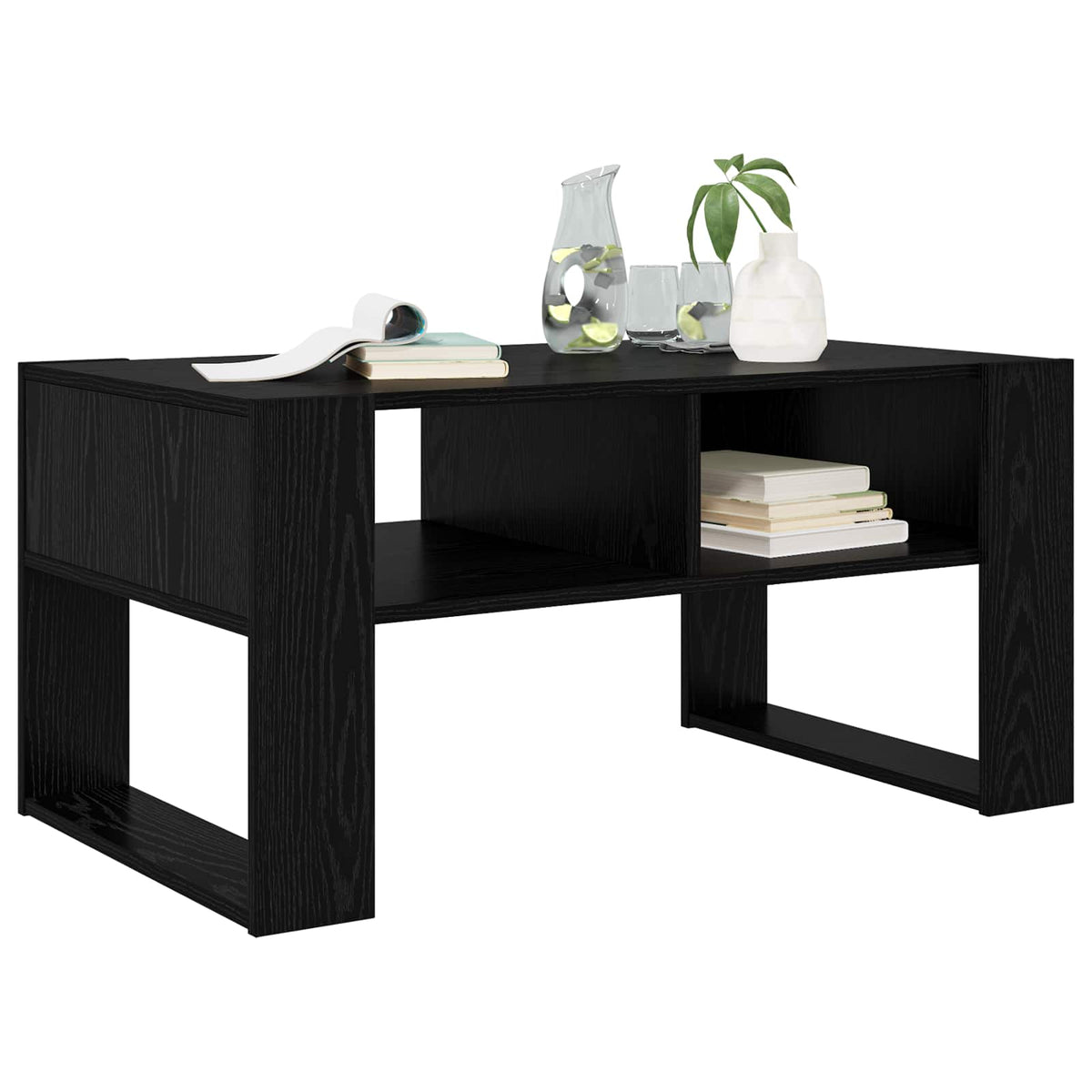 Sofabord Sort eg 92 x 53 x 45 cm Konstrueret træ