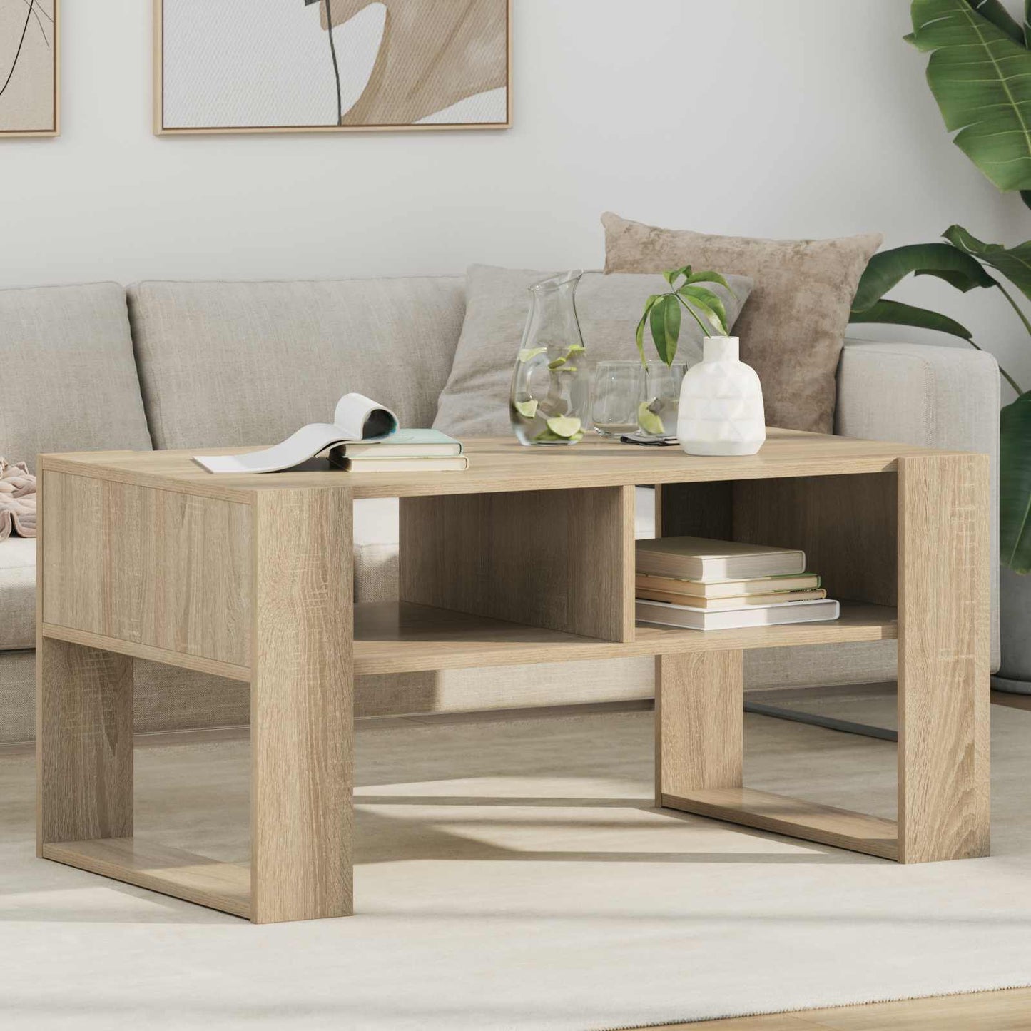 Sofabord Sonoma eg 92 x 53 x 45 cm Konstrueret træ