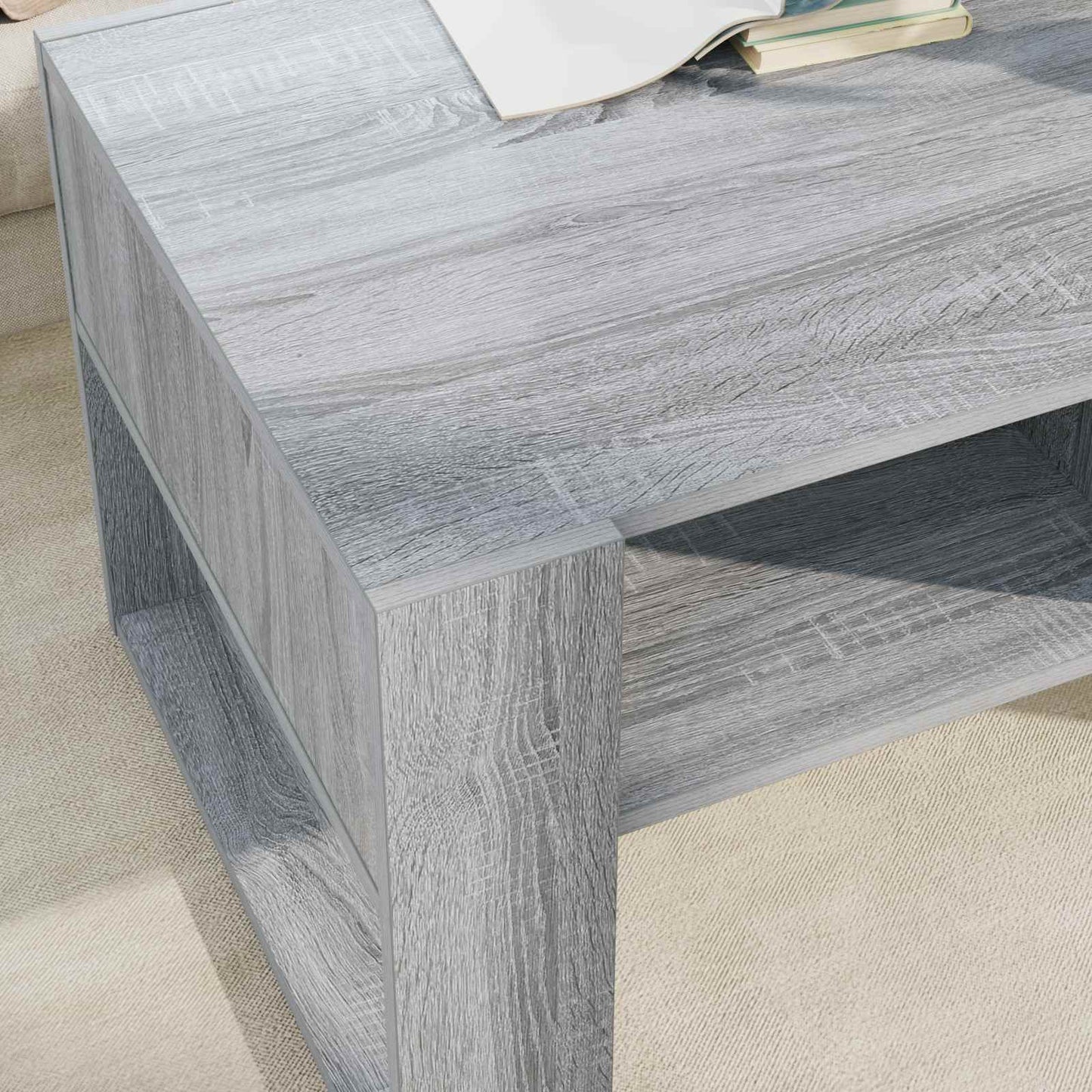 Sofabord Grå Sonoma 92 x 53 x 45 cm Konstrueret træ