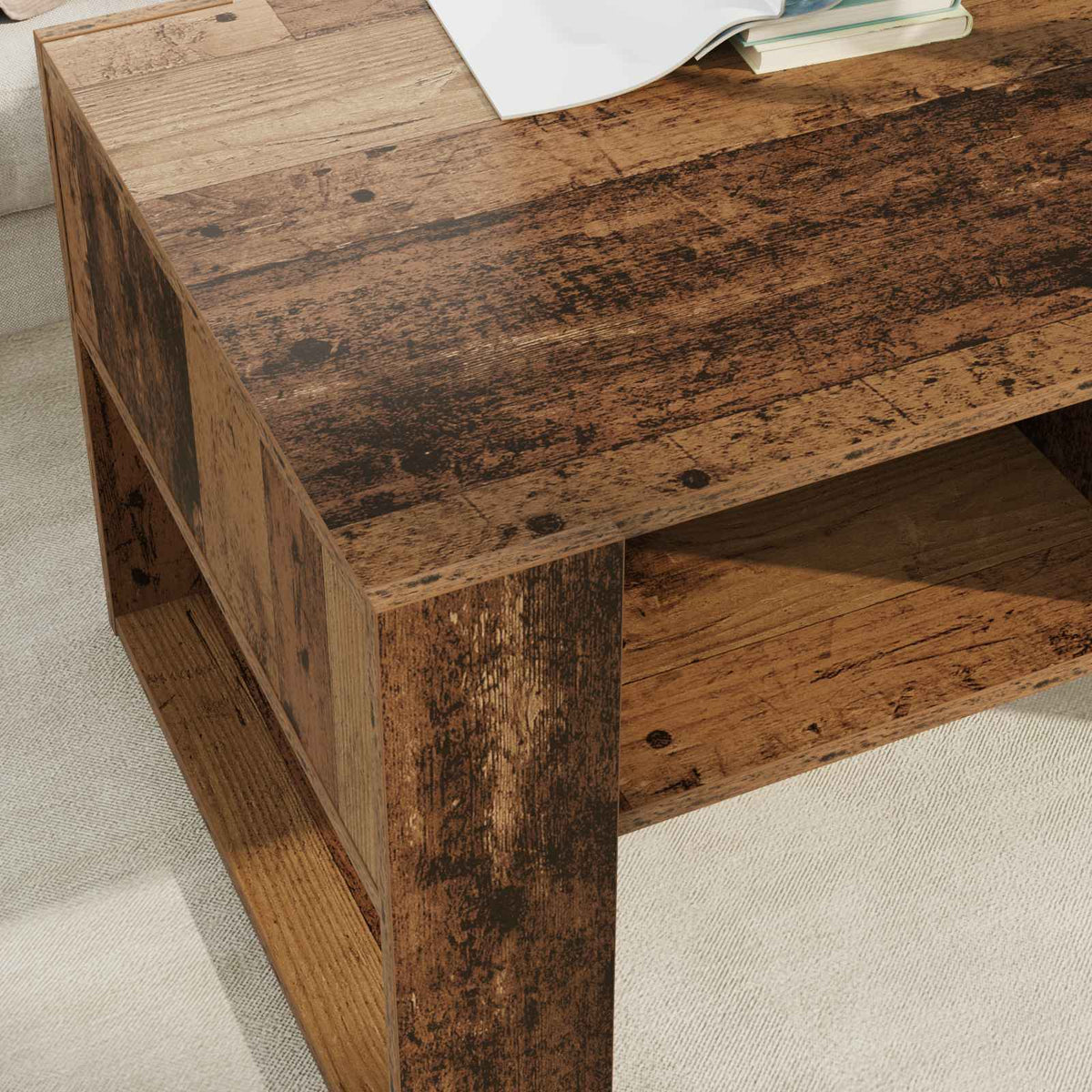 Sofabord Gammelt træ 92 x 53 x 45 cm Konstrueret træ