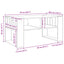 Sofabord Hvid 92 x 49,5 x 45 cm Konstrueret træ
