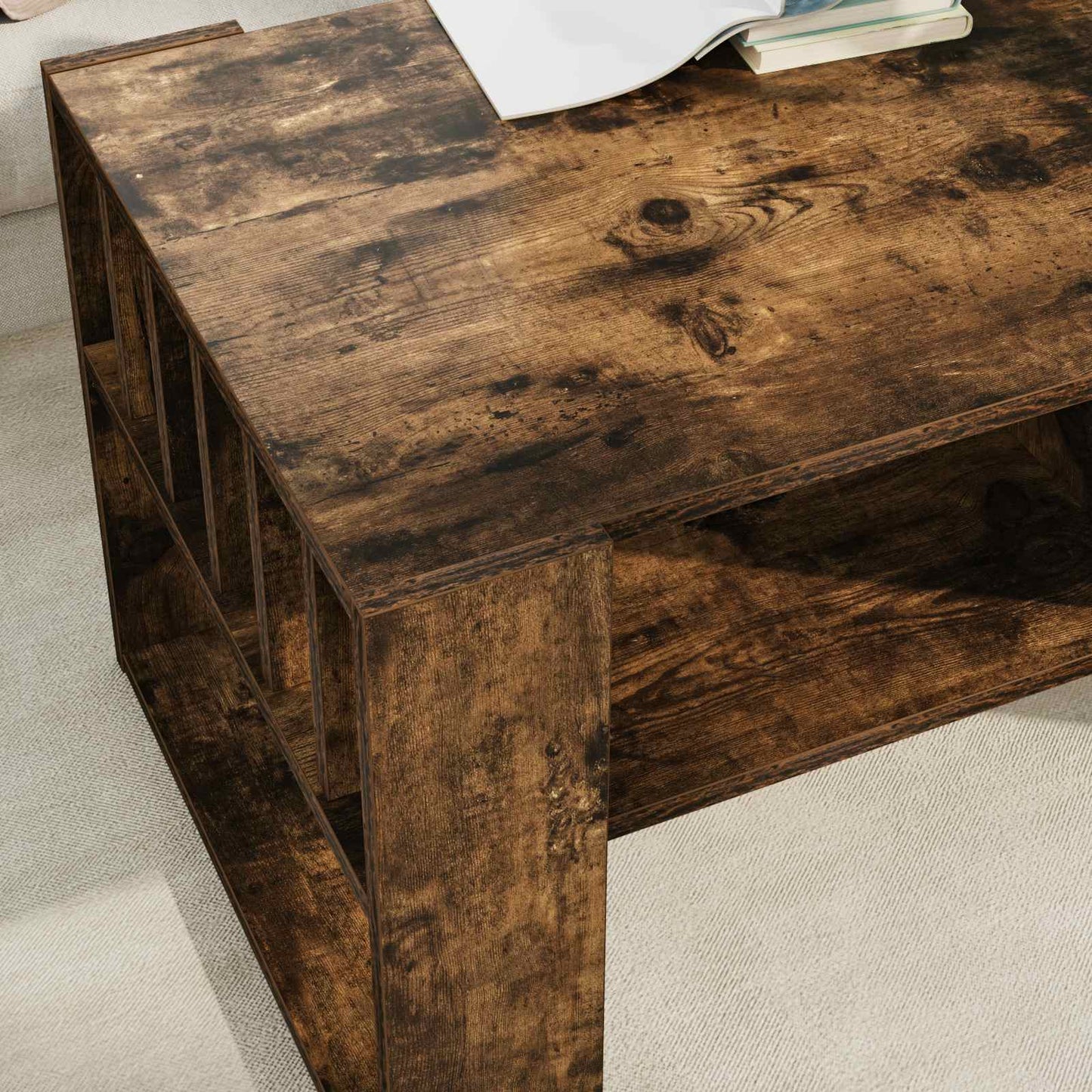 Sofabord Røget eg 92 x 49,5 x 45 cm Konstrueret træ