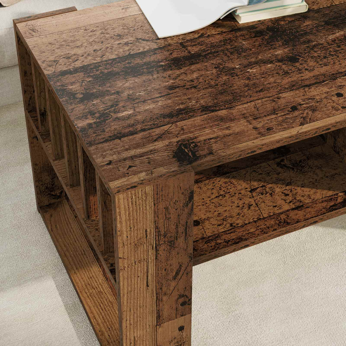 Sofabord Gammelt træ 92 x 49,5 x 45 cm Konstrueret træ