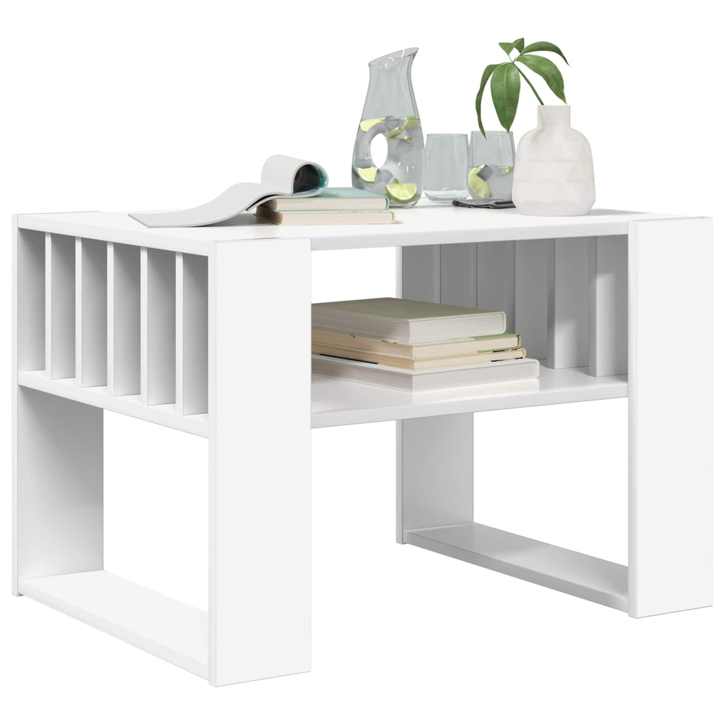 Sofabord Hvid 66 x 49,5 x 45 cm Konstrueret træ