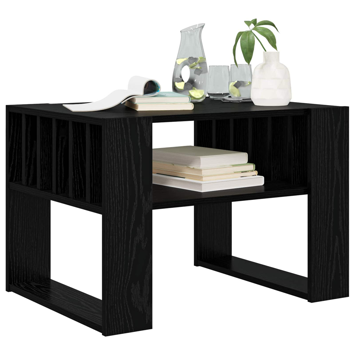 Sofabord Sort eg 66 x 49,5 x 45 cm Konstrueret træ