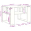 Sofabord Sort eg 66 x 49,5 x 45 cm Konstrueret træ