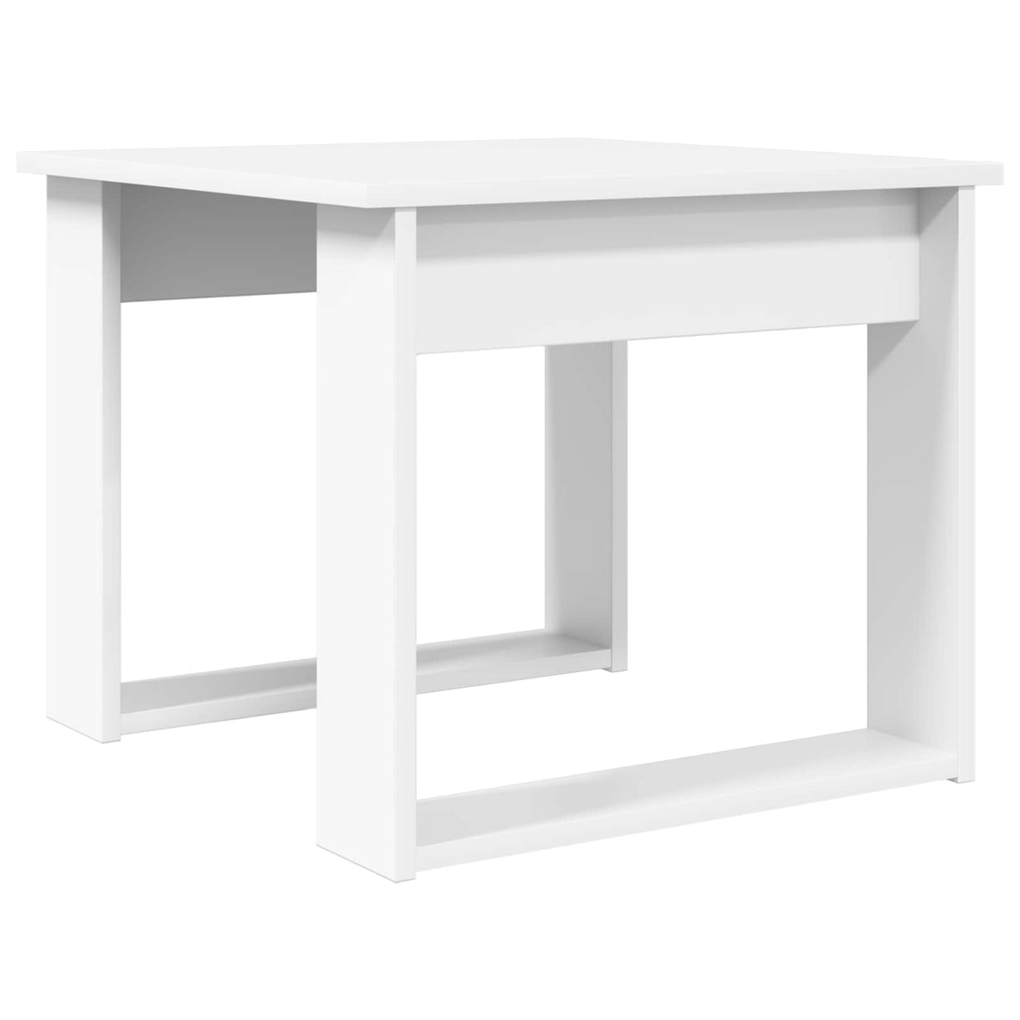 Kaffebord Sæt 2 stk. Hvid 50 x 52 x 42 cm Konstrueret træ