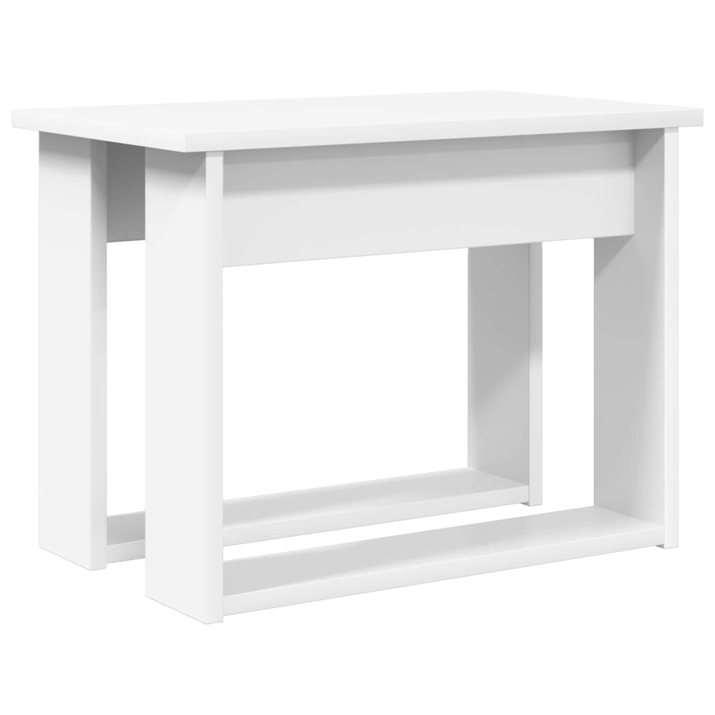 Kaffebord Sæt 2 stk. Hvid 50 x 52 x 42 cm Konstrueret træ