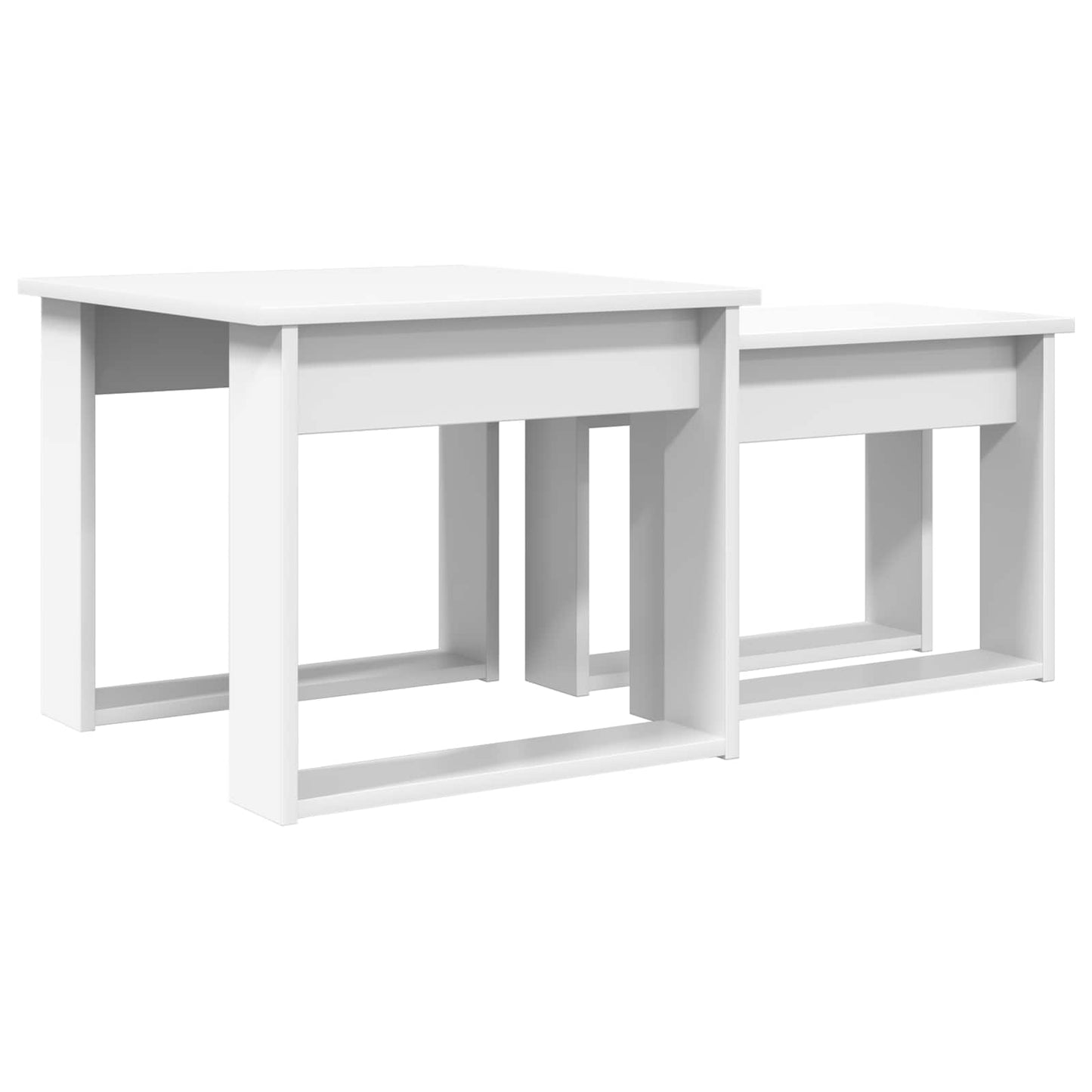 Kaffebord Sæt 2 stk. Hvid 50 x 52 x 42 cm Konstrueret træ