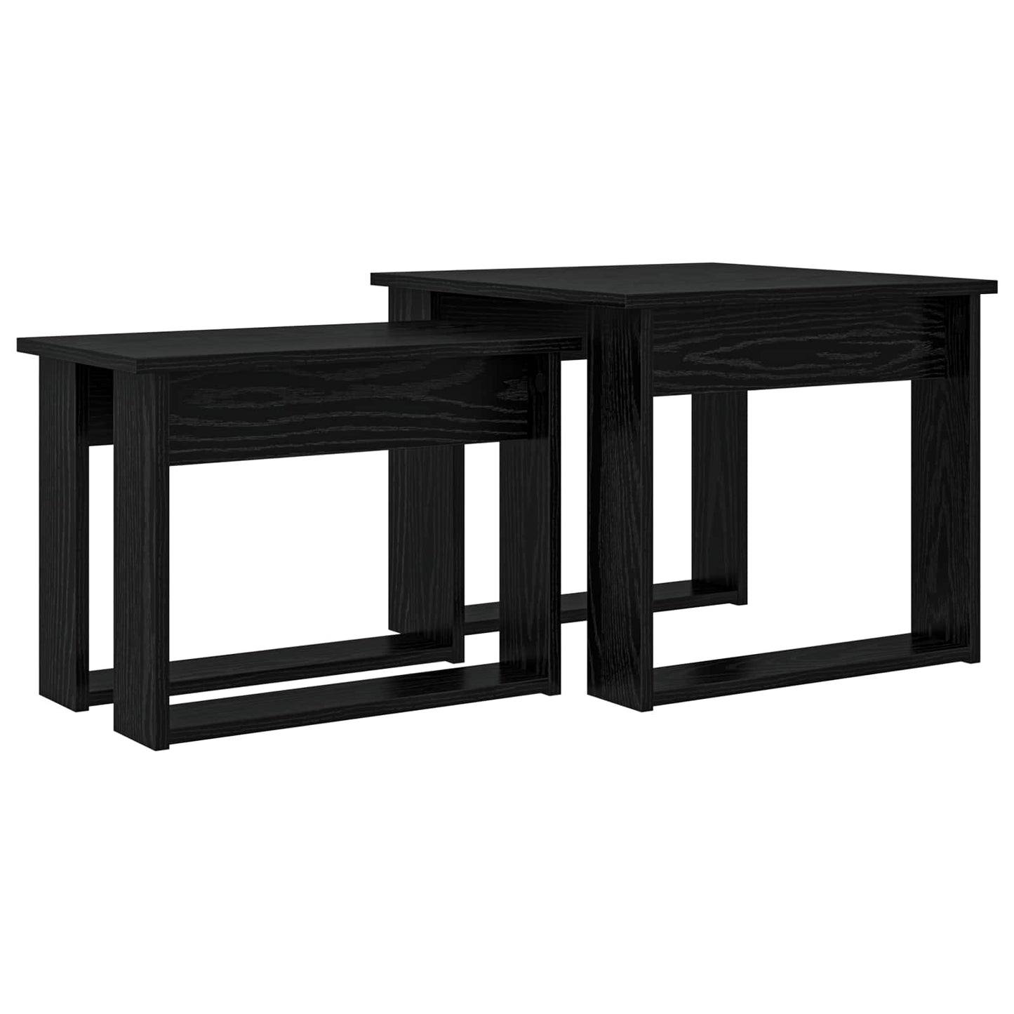 Kaffebord Sæt 2 stk. Sort eg 50 x 52 x 42 cm Konstrueret træ