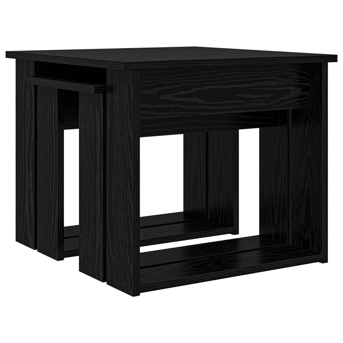 Kaffebord Sæt 2 stk. Sort eg 50 x 52 x 42 cm Konstrueret træ