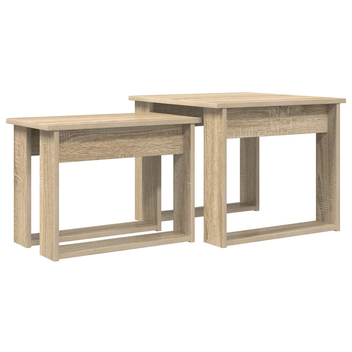 Kaffebord Sæt 2 stk. Sonoma eg 50 x 52 x 42 cm Konstrueret træ