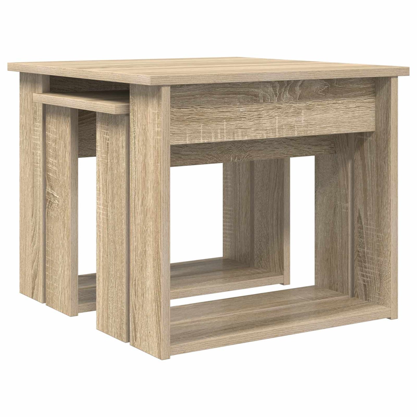 Kaffebord Sæt 2 stk. Sonoma eg 50 x 52 x 42 cm Konstrueret træ
