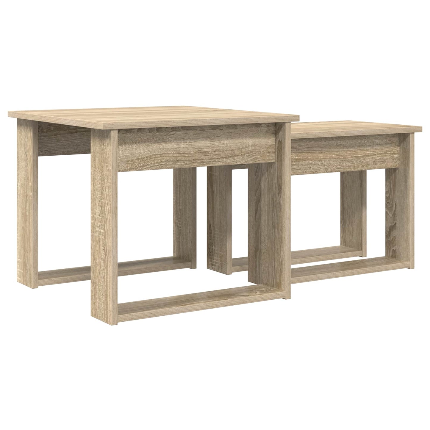 Kaffebord Sæt 2 stk. Sonoma eg 50 x 52 x 42 cm Konstrueret træ