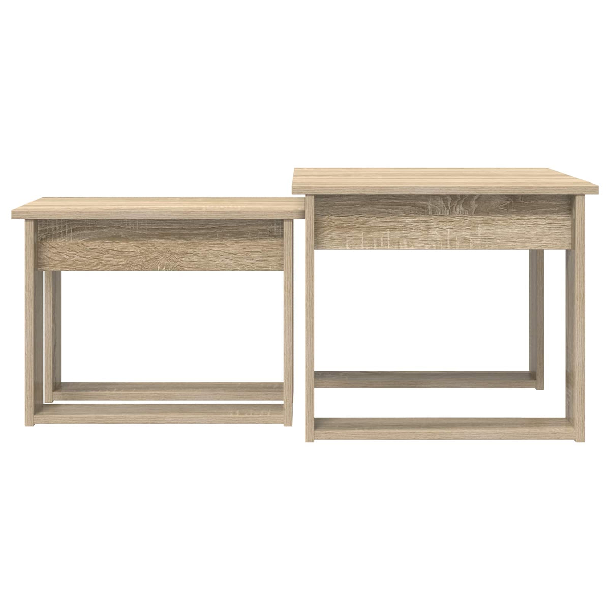 Kaffebord Sæt 2 stk. Sonoma eg 50 x 52 x 42 cm Konstrueret træ
