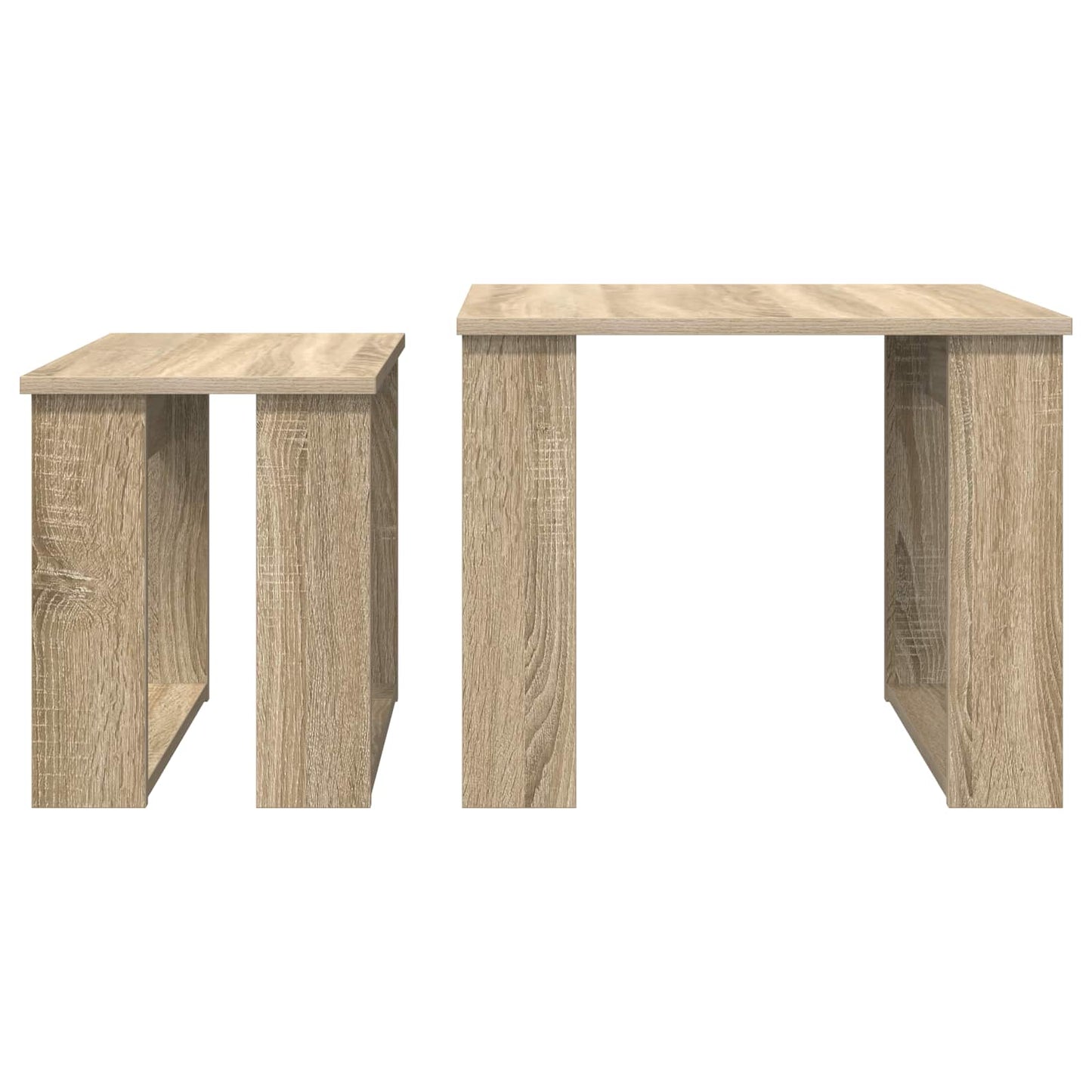 Kaffebord Sæt 2 stk. Sonoma eg 50 x 52 x 42 cm Konstrueret træ