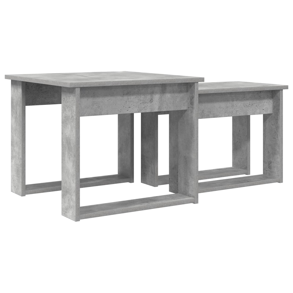 Kaffebord Sæt 2 stk. Beton Grå 50 x 52 x 42 cm Konstrueret træ