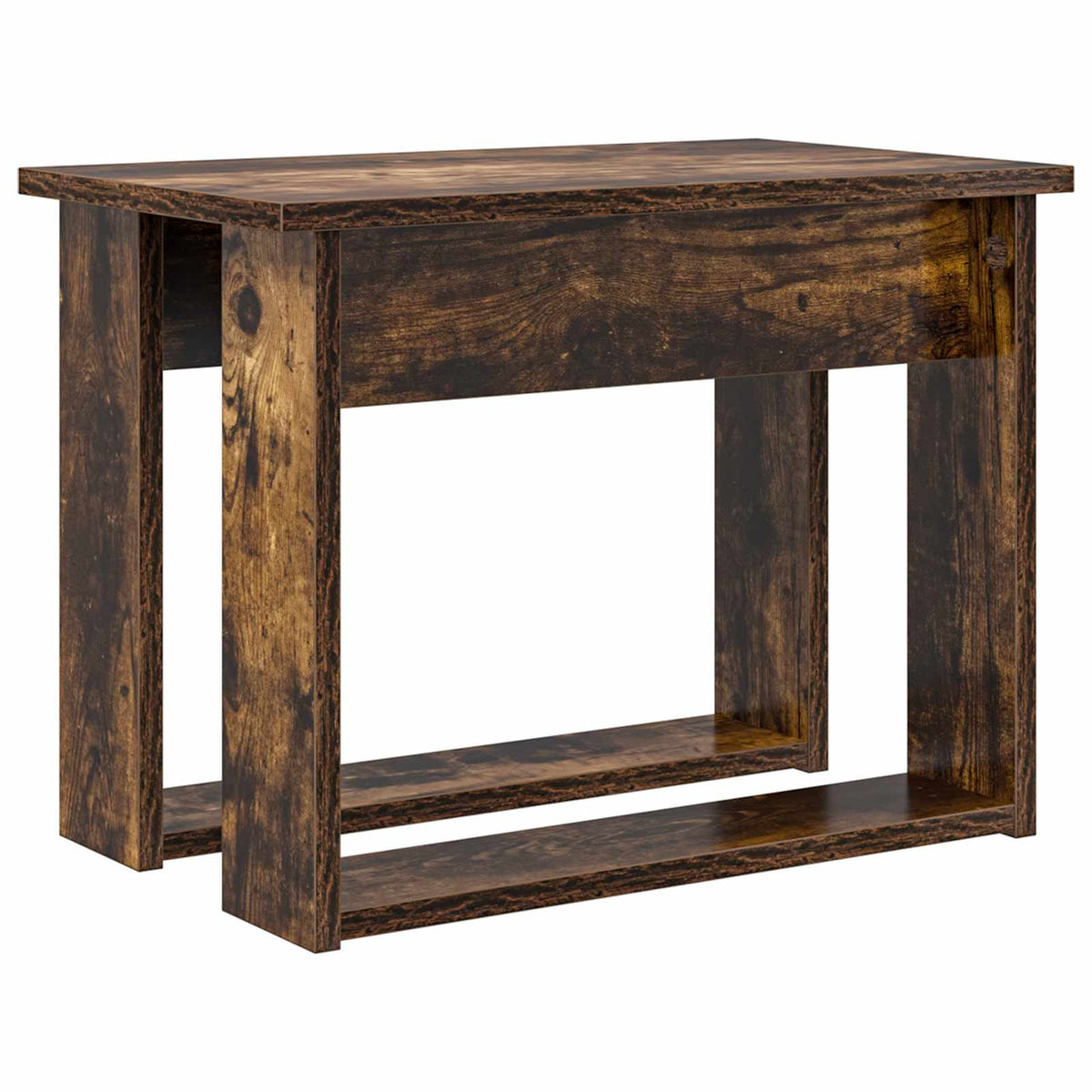 Kaffebord Sæt 2 stk. Røget eg 50 x 52 x 42 cm Konstrueret træ